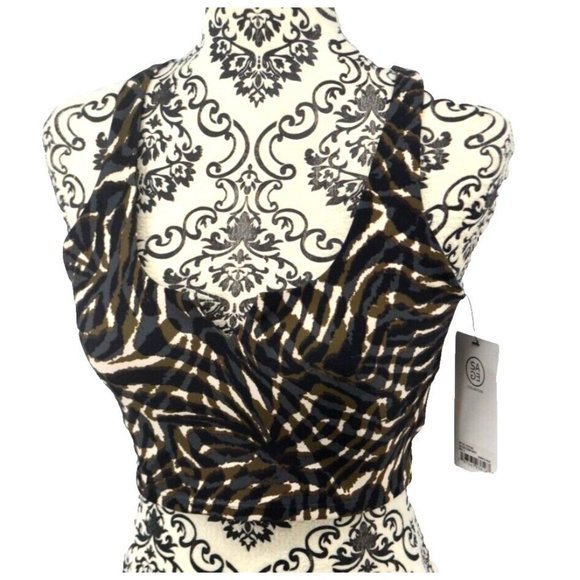 SAGE COLLECTIVE Women's Workout Sports Bra SIZE SMALL Tiger Spot NWT - Picture 1 of 5